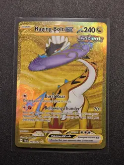 Raging Bolt EX 218/162 SV05: Temporal Forces Hyper Rare Pokemon TCG NM - Image 1