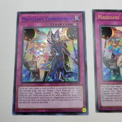 Yugioh 2x Magicians' Combination (Blue, Gold) LDS3-EN099 Near Mint 1st Edition - Image 2