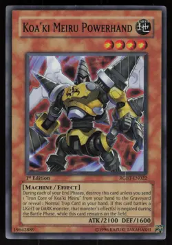 Koa'ki Meiru Powerhand RGBT-EN022 Super Rare Raging Battle 1st Edition Yu-Gi-Oh - Image 1