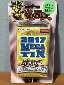 Yu-Gi-Oh! Mega Tin 2017 1st Edition 3 Pack Special Booster Mega Pack New Sealed - Image 1