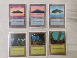 NM Fourth Edition Lot Basic Land 15 Cards - One of Each Artwork - Image 2