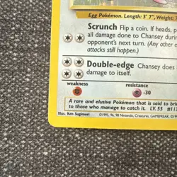 Pokemon TCG Base Set Chansey Card 3/102 Holo LP - Image 4