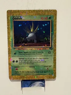 Oddish 58/64 Pokemon Prism Jungle Set Prism Holo Golden Sticker Card - Image 1