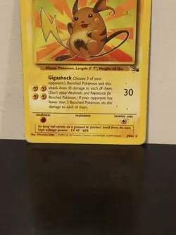 Raichu Rare Fossil 29/62 Pokemon Card TCG WOTC Vintage 1999 HP - Image 3