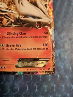 Reshiram EX Holo Ultra Rare Pokemon Card Legendary Treasures 29/113 - Image 2