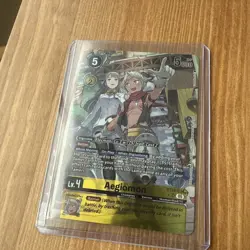 Aegiomon Digimon Time Stranger Card Game BT24-034 SR Super Rare Alternate Art ST - Image 1