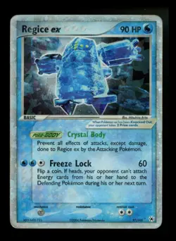 Regice ex 97/101 EX Hidden Legends 2004 Holo Rare Cracked Ice Pokemon Card TCG - Image 1