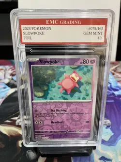 2023 SLOWPOKE HOLO FOIL #079/165 Pokemon RARE Card GRADED 10 MINT - Image 1