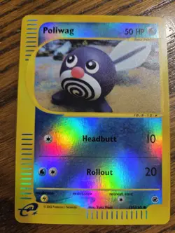 Pokemon Base Set Expedition #125/165 Reverse Holo POLIWAG *hasn't been played* - Image 1