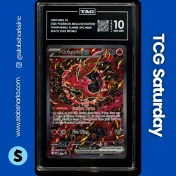2025 POKEMON MEP BLACK STAR PROMO CHARIZARD UPC #024 ORICORIO EX TAG 10 - Image 1