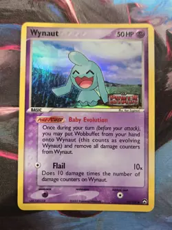 Wynaut 70/108 Power Keepers Reverse Holo Stamped Pokemon Card NM - Image 1