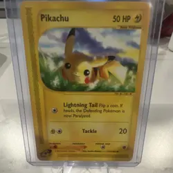 Pokemon Pikachu Basic 50 HP Expedition Base Set 124/165 Regular Common - Image 2
