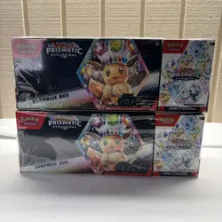 Pokemon Prismatic Evolutions Surprise Box 2-Pack Booster Bundle, Lot of 2 Sealed - Image 2