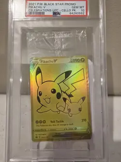 2021 POKEMON SWSH BLACK STAR PROMO 145 And 146 FULL ART/PIKACHU V PSA 10 Cello - Image 2