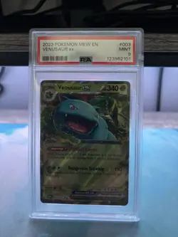 2023 Pokemon Scarlet & Violet 151 Mew En Venusaur EX 003/165 PSA 9 Mint - Image 1