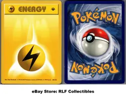 1999 Pokemon, Base Set Shadowless, #100/102 Lightning Energy 1st Edition, Common - Image 1