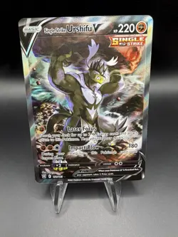 Pokemon TCG Urshifu v Rapid Strike Illustration Card Single Strike - Image 1