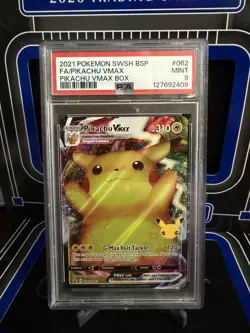 PSA 9 MINT Pikachu VMAX 2021 Pokemon Swsh Black Star Promo #SWSH062 - Image 1