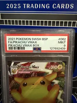 PSA 9 MINT Pikachu VMAX 2021 Pokemon Swsh Black Star Promo #SWSH062 - Image 3