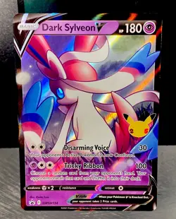 2021 POKEMON SWSH BLACK STAR PROMO CELEBRATIONS COLL #134 DARK SYLVEON V🔥CLEAN - Image 1
