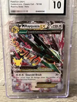 2021 Pokemon Celebrations M Rayquaza EX Classic Holo #76/108 CGC 10 - Image 2