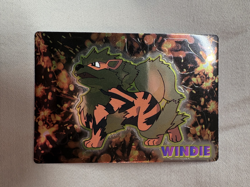 1999 Pokemon Japanese Meiji Embossed Foil Promo Windie/Arcanine Mint NP - Image 2
