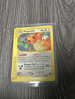 Pokemon TCG Dragonite Expedition Base Set Holo Rare Card 9/165 - Image 1