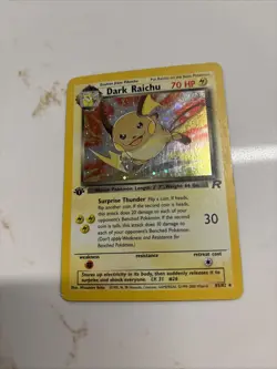 Pokemon Dark Raichu Holo TCG Card 83/82 1st Edition Secret Rare 2000 SWIRL - Image 1