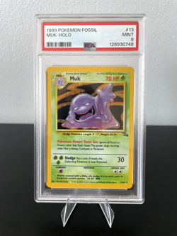 Pokemon 1999 TCG Muk Holo #13 - Fossil PSA MINT 9 - Image 1