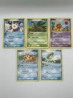 Pokemon TCG EX Deoxys Lot 5 Non-Holo Vintage - Image 1