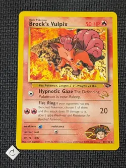 Brock’s Vulpix 37/132 W Stamp Promo Gym Challenge Pokemon TCG LP - Image 1