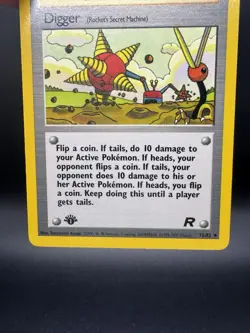 Pokemon TCG Digger 75/82 1st Edition Team Rocket Non Holo LP - Image 4