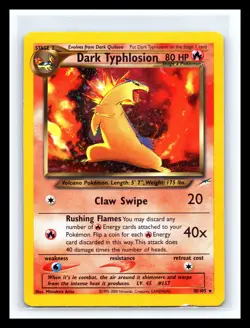 💥 DARK TYPHLOSION Holo Rare # 10/105 | Neo Destiny | Pokemon 2002 TCG Vintage - Image 1