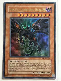 Red-Eyes Darkness Dragon Ultra Rare Structure Deck: Dragon's Roar SD1-EN001 LP - Image 1