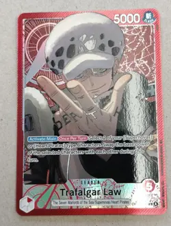 One Piece TCG Trafalgar Law Alt Art L OP14-001 (English) Azure Sea’s Seven - Image 1