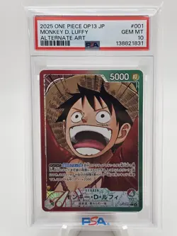 2025 One Piece JP OP13 Complete Set Of Leader Alternate Art PSA 10 SEQUENTIAL - Image 2