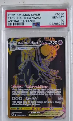 Shadow Rider Calyrex VMAX Pokemon TG30/TG30 Swsh10Radiance Trainer Gallery Holo - Image 1