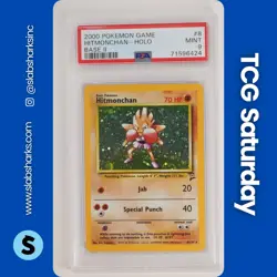 2000 POKEMON BASE SET 2 #8/130 HITMONCHAN HOLO PSA 9 - Image 1
