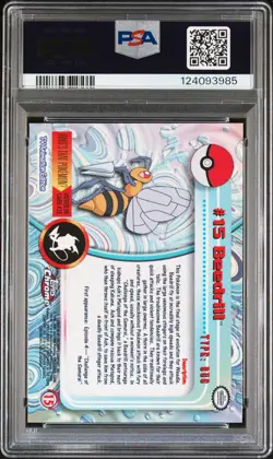 2000 TOPPS CHROME POKEMON T.V. #15 BEEDRILL PSA 10 - Image 2