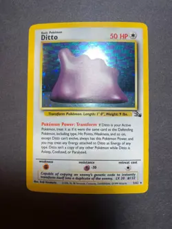 Ditto 3/62 Fossil Holo Pokemon TCG 1999 RARE 151 - Image 2