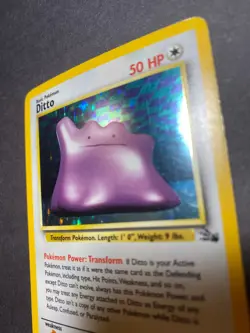 Ditto 3/62 Fossil Holo Pokemon TCG 1999 RARE 151 - Image 5