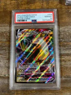 POKEMON 2021 Fusion Strike Full Art BOLTUND Vmax #104 PSA 10 Gem Mint - Image 1