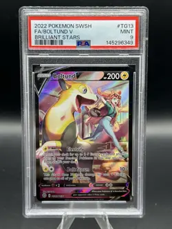2022 Pokemon Sword & Shield Brilliant Stars #TG13 Full Art/Boltund v PSA 9 - Image 1