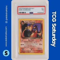 2000 POKEMON TEAM ROCKET #21/82 DARK CHARIZARD PSA 7 - Image 1