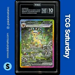 2025 POKEMON PRISMATIC EVOLUTIONS #144/131 LEAFEON EX SIR TAG 10 - Image 1