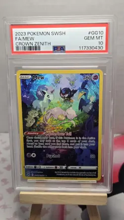 PSA 10 Mew GG10/GG70 Crown Zenith: Galarian Gallery Full Art Holo Pokemon - Image 1