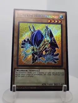 Yugioh! 1x Elemental HERO Sparkman MZMU-EN059 Secret Rare 1st Ed NM - Image 1