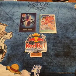 One Piece TCG Red Bull Double Don!! Sealed Promos Monkey.D.Luffy Complete Set - Image 1