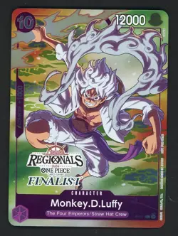 One Piece English P-041 Monkey D. Luffy Online Regionals Finalist Promo - Image 1
