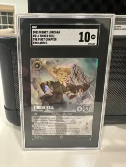 DISNEY LORCANA EN 1-THE FIRST CHAPTER ENCHANTED #216 TINKER BELL SGC 10 Gem - Image 1